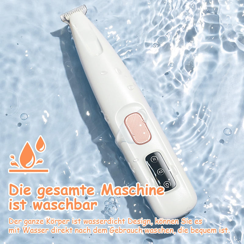 Pet hair trimmer with LED light, rechargeable paw trimmer for dogs, cats, extra quiet, wireless dog paw trimmer, small area pet razor for paws, eyes, ears, face, body - BeesActive Australia