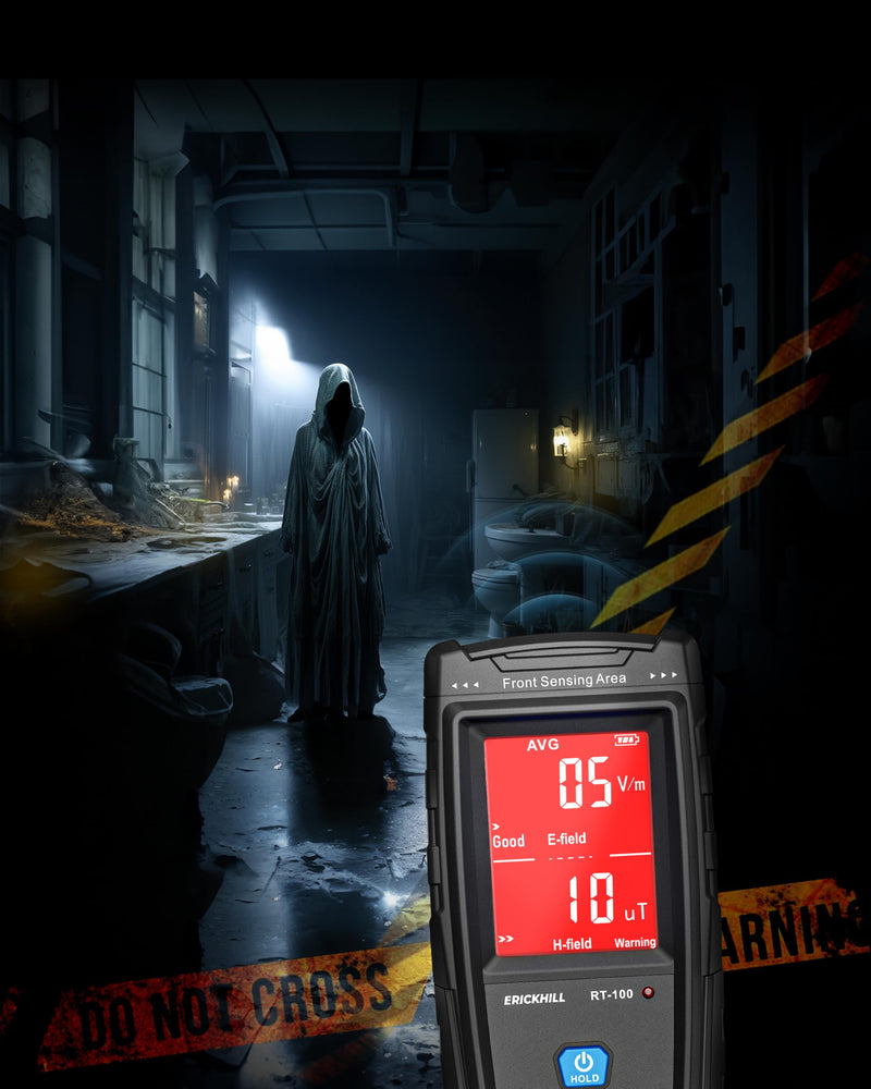 ERICKHILL EMF Meter, Detects Electric and Magnetic Fields, Handheld Digital EMF Detector with LCD Display, Sound-Light Alarm, Rechargeable Battery for Home, Office, and Appliances (Blue) Blue - BeesActive Australia