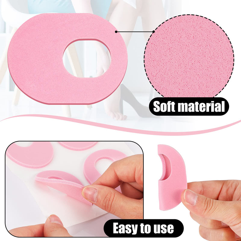 Nuanchu 72 Count Soft Foam Callus Cushions Oval Corn Cushion Pads Pink Self Stick Adhesive Foot Care pads Waterproof Corn Protectors for Feet Women Men - BeesActive Australia