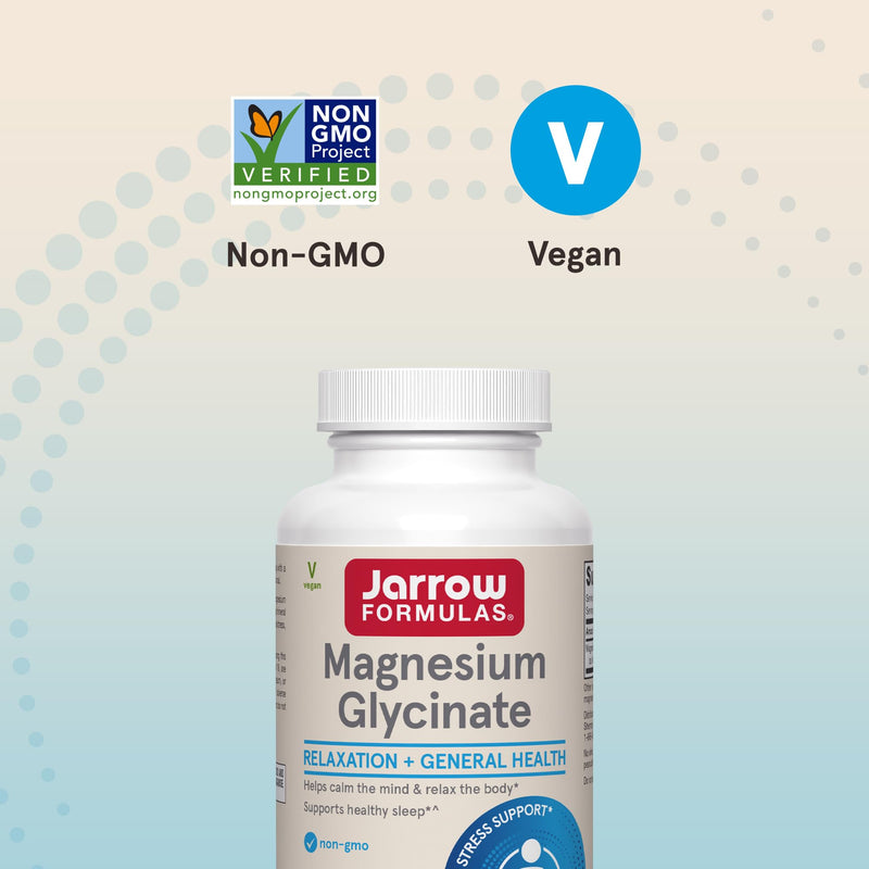 Jarrow Formulas Magnesium Glycinate Veggie Capsules - 360 mg Magnesium per Serving, Supports Relaxation and Healthy Sleep, 90 Count, 30 Day Supply - BeesActive Australia