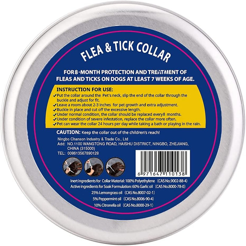 Flea Collar for Dogs 2 Pack Natural Flea and Tick Collar for Dogs 8 Month Prevention Puppys Collars 24 Inch Adjustable Large Collars - BeesActive Australia
