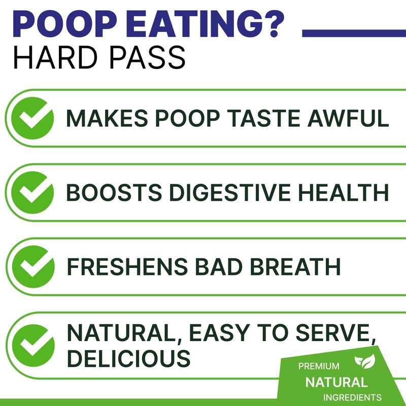 NO Poo Chews for Dogs - Prevent Dog Poop Eating - Coprophagia Treatment - Stool Eating Deterrent - Digestive Health + Breath Aid/Probiotics & Enzymes - Made in USA - 120 Treats 120 No Poo Chews - PawsPlanet Australia