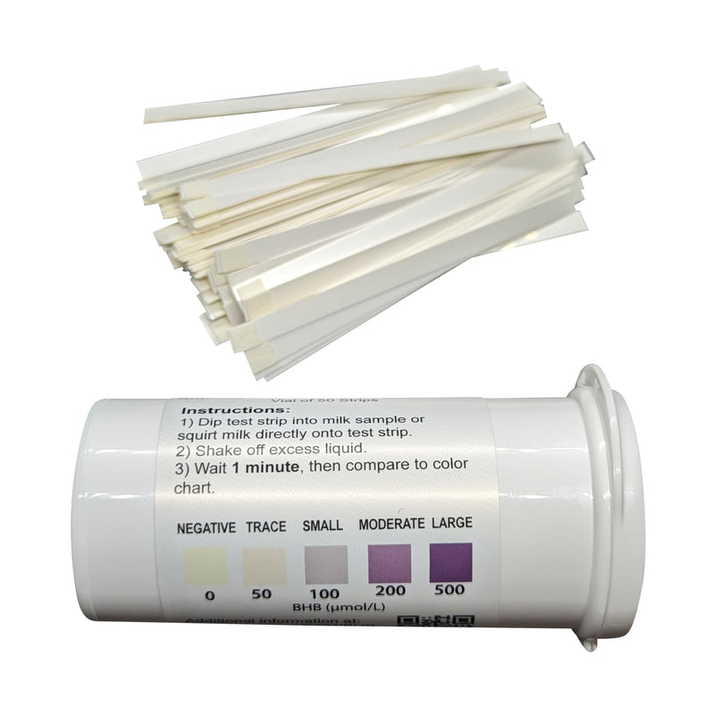 Milk Ketone Test Strips for BHB in Cow Milk [Vial of 50 Strips] - BeesActive Australia