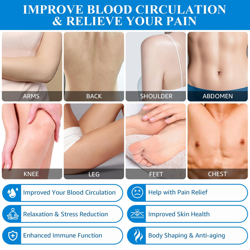 Silicone Cupping Therapy Sets, Cupping Kit for Massage Therapy,Anti Cellulite Cup, for Cellulite Reduction Joint Pain Muscle Pain Transparent White - BeesActive Australia