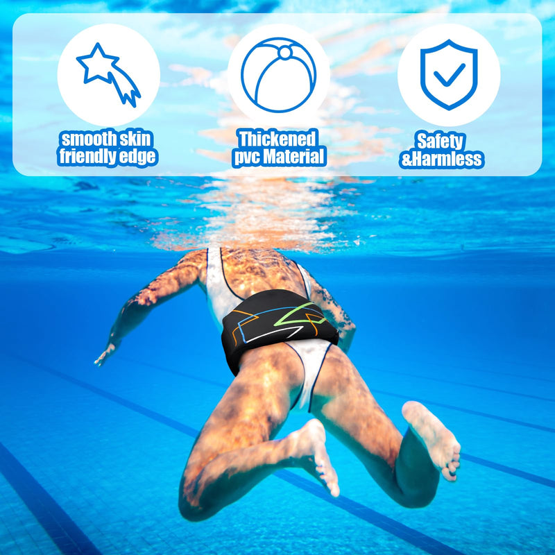 Blueweenly Swim Belt for Adults Swim Floating Belt with Adjustable Pool Weights for Water Exercise Training Equipment for Adults Water Aerobic Equipment Black Large - BeesActive Australia