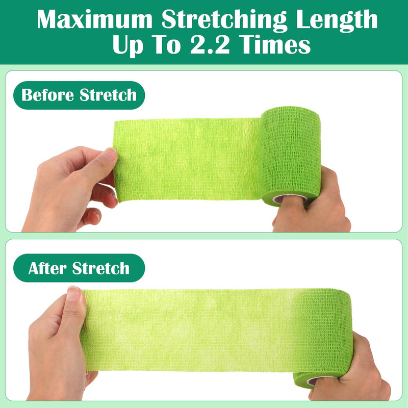 YSWOVUO 12 rolls of self-adhesive bandage, 7.5 cm x 4.5 m adhesive bandage, self-adhesive, non-woven fabric self-adhesive bandage, elastic bandage for stretch athletes, wrist, ankle, pet 7.5 cm x 4.5 m - BeesActive Australia