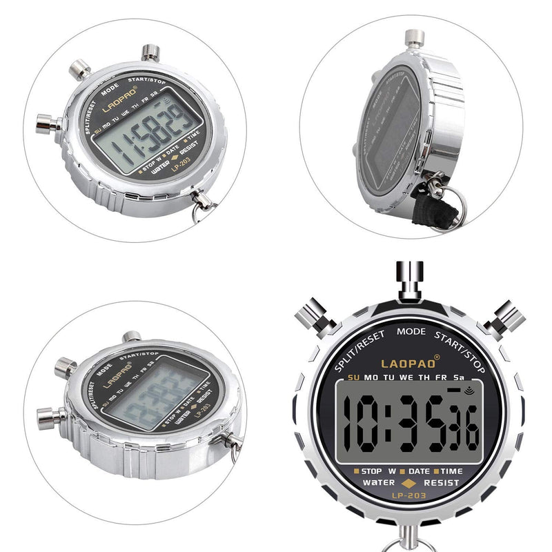 LAOPAO Melt Stopwatch, Clock Daily Rainproof Digital Timer for Sports Match,Competition,Coach,Referee,Training,Timing Xj-203
