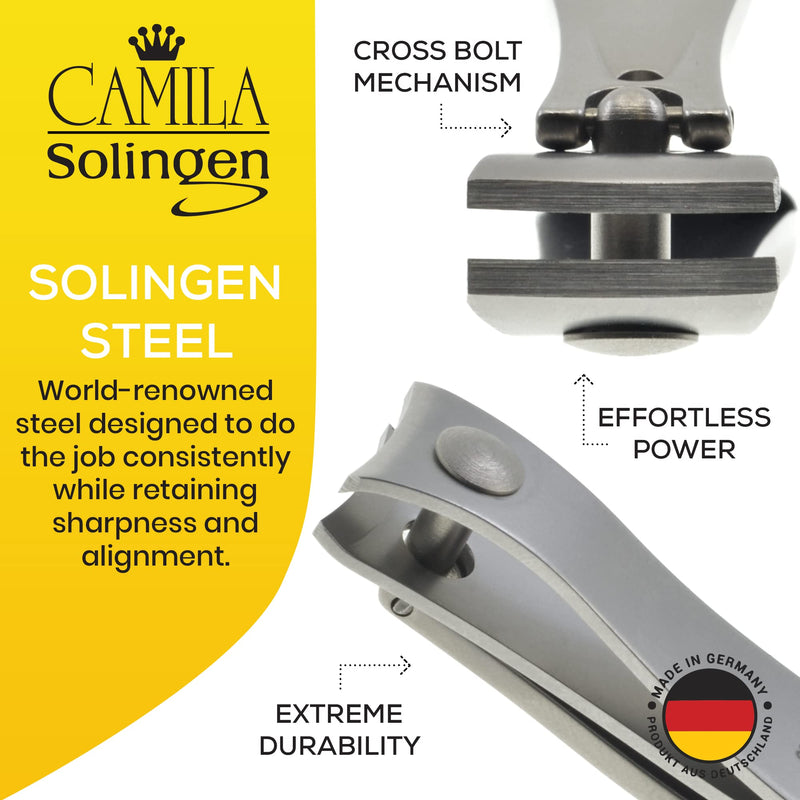 CS15 3" Fingernail Clipper and Toenail Clipper for Manicure and Pedicure - Professional Nail Clippers with Precision Super Sharp Blades - German Carbon Steel Cuticle Trimmer 3" - BeesActive Australia