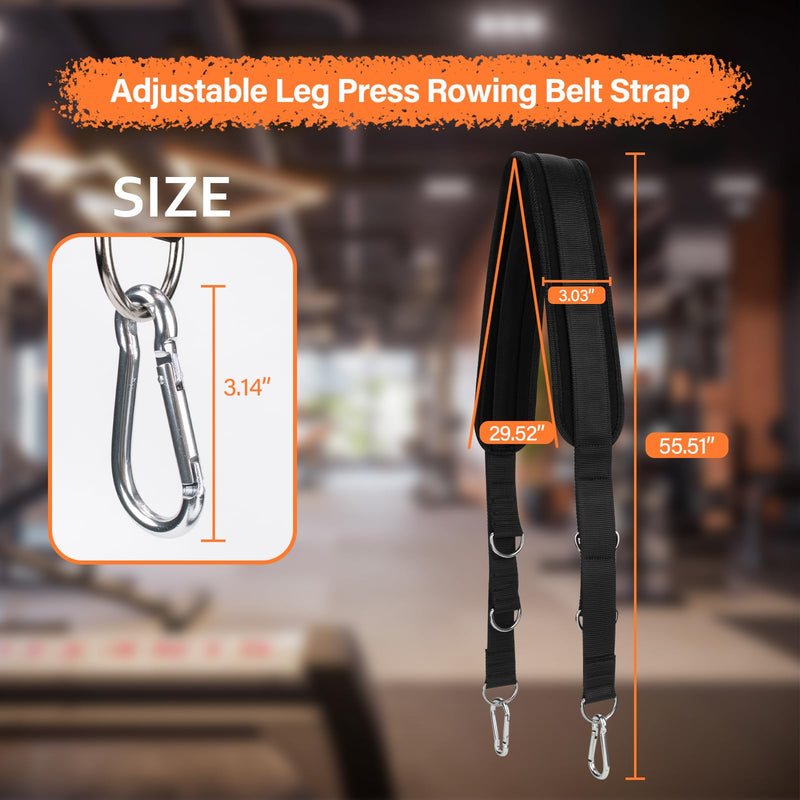 Adjustable Leg Press Rowing Belt Strap Compatible with Bowflex PR1000 Gyms Gym Accessories, Leg Press Attachment Also Fit for Ultimate 2 Blaze Elite Sport, Blaze, Sport Gym