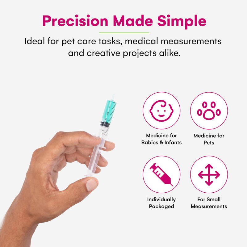 Care Touch CTSLS5e with Luer Slip Tip - 100 Sterile Syringes by Care Touch ‚Äì No Needle, Great for Dispensing Oral Medicine and Home Care 5mL - 100 Count