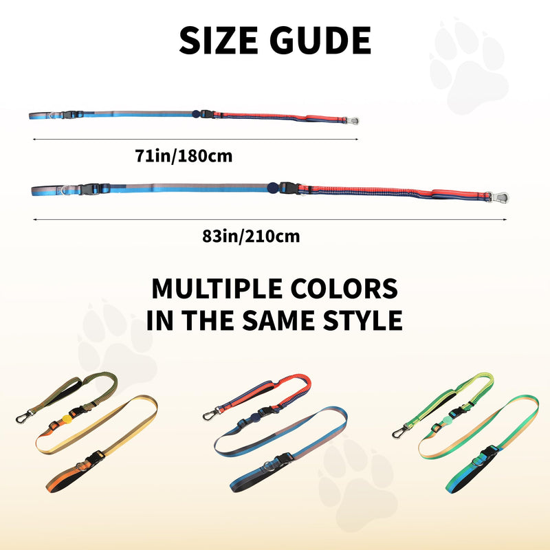 ‌EVERKING 6ft Hands-Free Dog Leash - 6-in-1 Adjustable with 360° Rotating Buckle, Night Reflective & Shock Absorbing for Large/Small Dogs (Up to 120lbs) (Dark Blue) Dark blue - BeesActive Australia