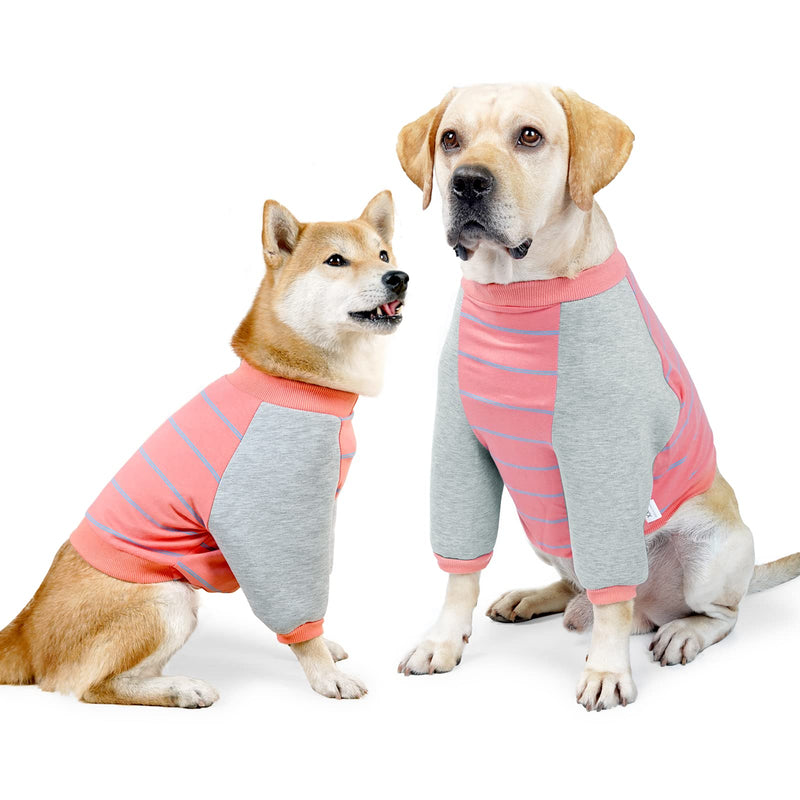 Dog Recovery Sleeve Suit,High Elastic Elbow Joint Protectors Clothes Anti-licking for Medium Dogs Large Dogs (XL,Orange red) XL: Chest girth 68-80cm Orange red
