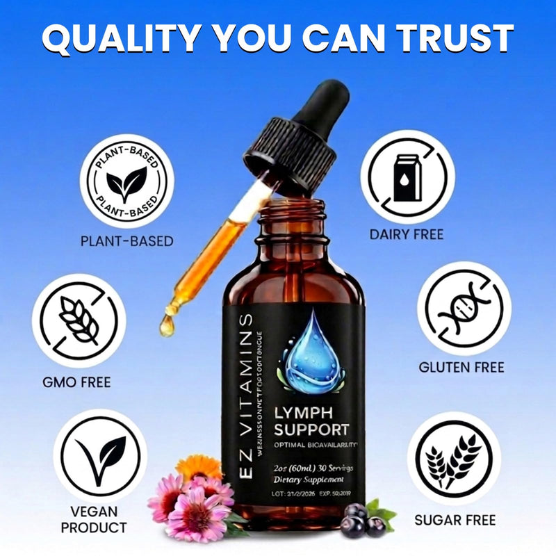 Liposomal Lymphatic Drainage Drops, 26-in-1 Support, 2oz | Liquid Lymphatic Support Drops With Echinacea, Turmeric, Elderberry, And Dandelion For Immune And Lymph System Support