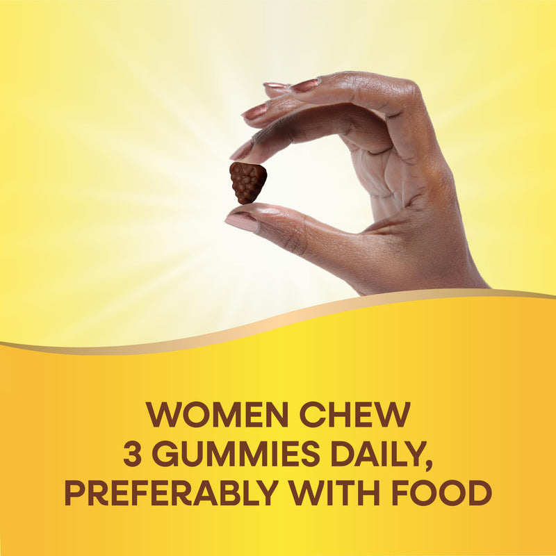 Nature's Way Alive! Premium Women's Gummy Multivitamin Supplement, 75 ct | Supports Cellular Energy Metabolism*, Muscle Function*, B-Vitamins, Grape, Cherry, & Blueberry-Acai Flavored, Gluten-Free