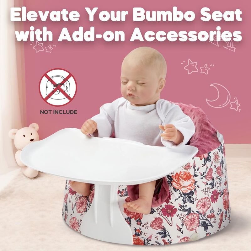 Play Tray Accessory Compatible with Bumbo Floor Seat,Bumbo Activity Tray Attachment, Tray Surface Easily Attaches to The Baby Bumbo Seat for Feeding and Play,Easy to Install and Remove (White) White - BeesActive Australia