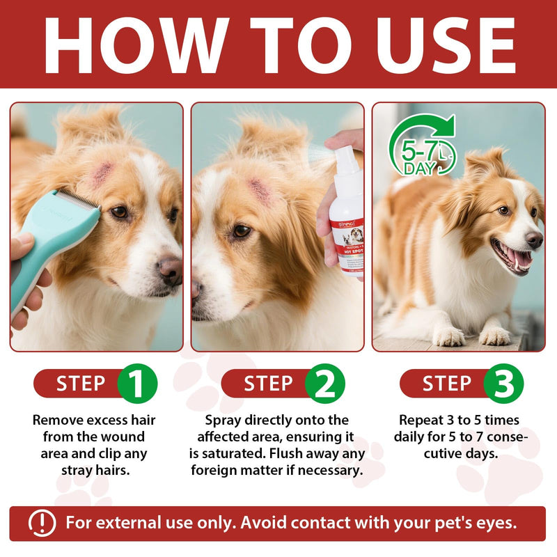 Vet-Approved Dog Hot Spot Spray 100ml | Quantum Silver & Natural Soothing Formula | Anti-Itch Skin Recovery for All Breeds | Lavender Calming | Alcohol-Free Wound Care
