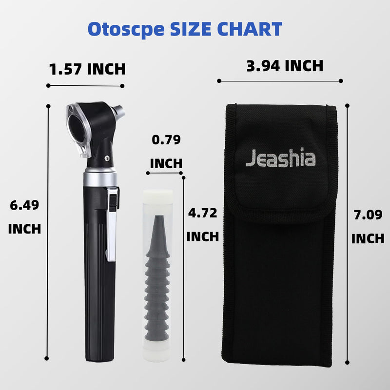 Otoscope Ear Infection Detector with Bright LED Light, Portable Ear Scope for Kids Adults & Pet Use (Black) BLACK - BeesActive Australia