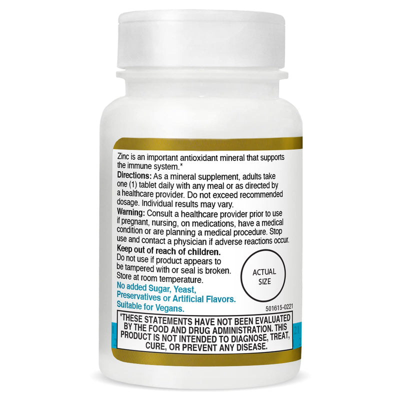 21st Century Healthcare Zinc Citrate Tablets 50mg, 60 Count (Pack of 4)