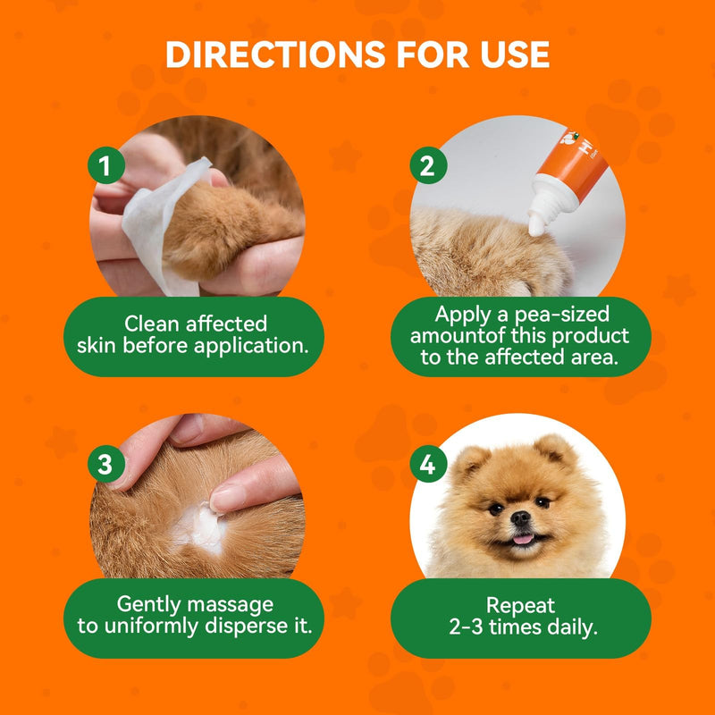 PUAINTA Dog Wound Care Herbal Skin Gel for Heals Wounds, Skin Irritation, Soothes Inflammation, Prevents Infection, Scratches & Minor Cuts, Natural Dog Wound Ointment