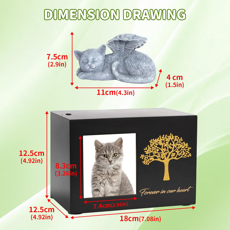 Pet urns for dogs or cats with individual design for storing ashes, suitable for dogs or cats and other animal family members (cat) cat one size - BeesActive Australia