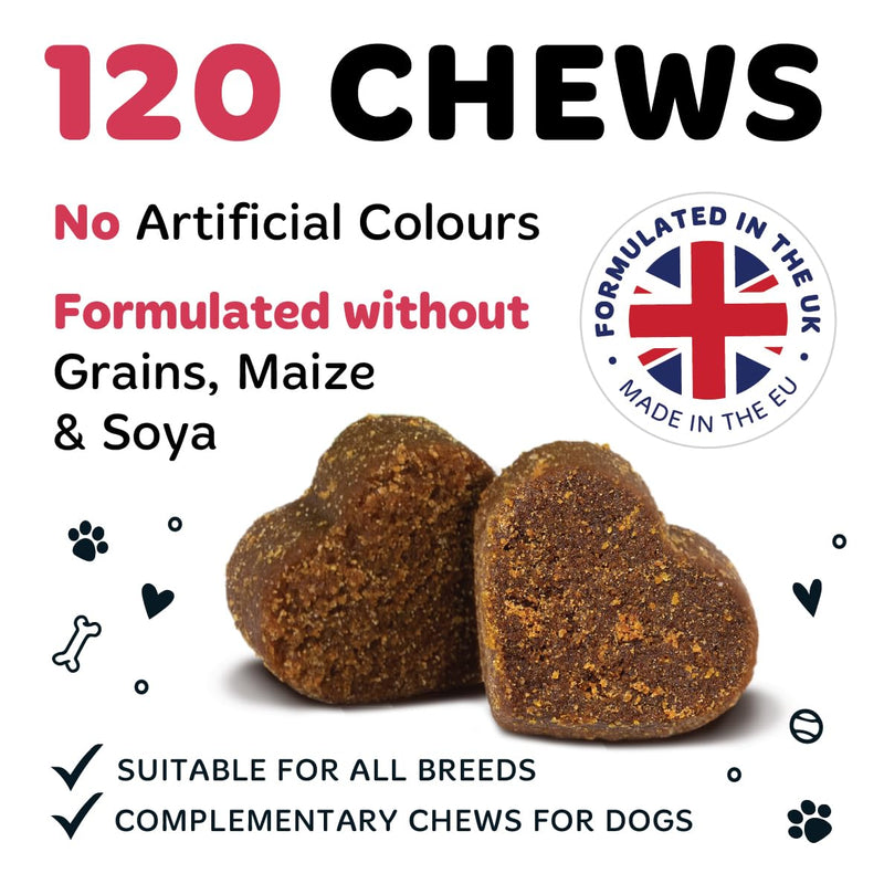 Bugalugs Urinary Tract Dog Chews helps stop dogs urinating in house & dog incontinence. supports UTI, Bladder & Kidney with Cranberry, D-Mannose & Marshmallow root. Grain free dog treats -120 chews
