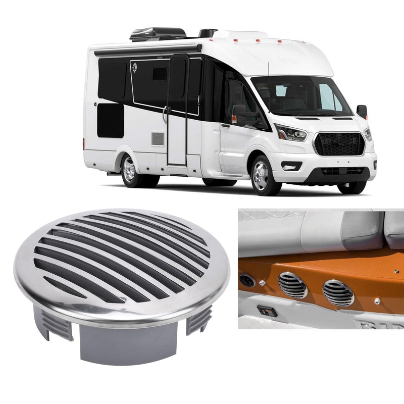 Srliya 4PCS 4 Inch Marine Airflow Vent Cover, 316 Stainless Steel Decorative Vent Grille for Boat RV Yacht Sailboat - BeesActive Australia