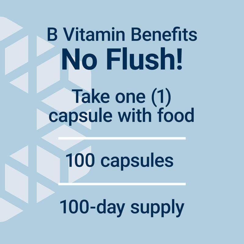 Life Extension No Flush Niacin,B3 for Heart Health,Cholesterol & Energy Support,Non-GMO,Gluten-Free,100 Capsules,(Pack of 2) 100 Count (Pack of 2)