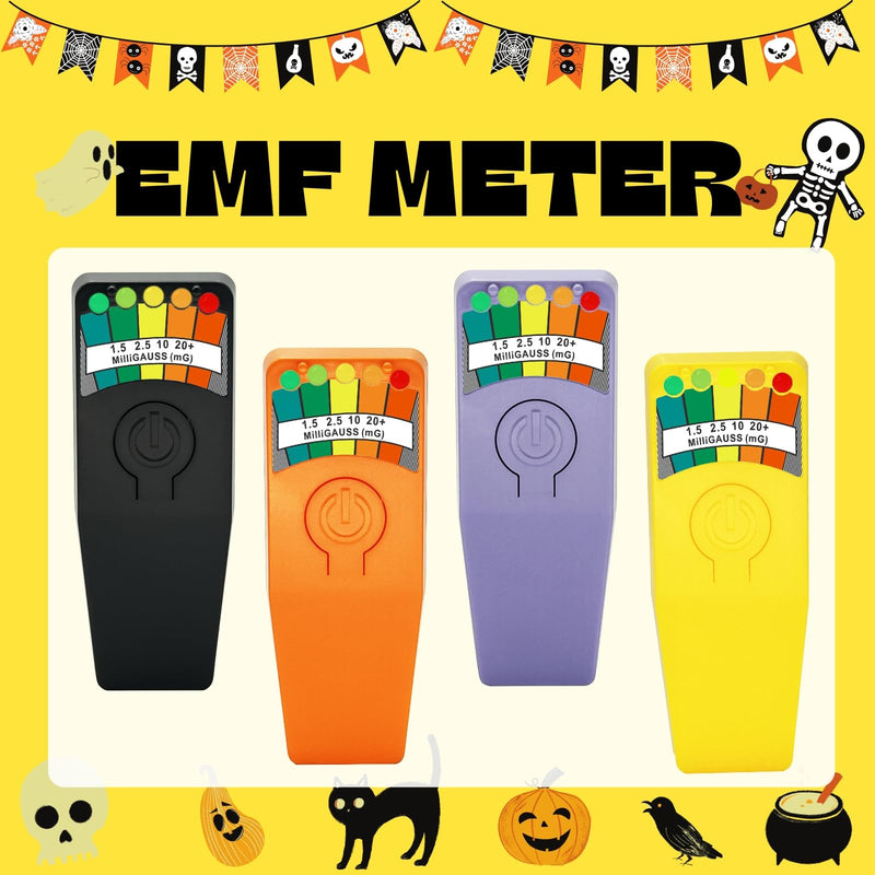 4 Pack Black EMF Meter Ghost Hunting Magnetic Field Detector Spirit Box Paranormal Equipment Tester - BeesActive Australia