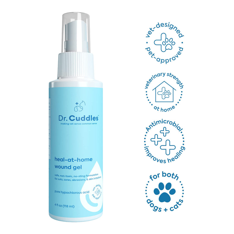 Heal-at-Home Wound Gel For Dogs, Cats, & Pets - Antimicrobial, Anti-Fungal Spray - Non-Toxic, No Sting Formula - Clean and Heal Wounds, Acne, Skin Irritation, Resolve Infection – Pure Hypochlorous Acid – 4oz - BeesActive Australia