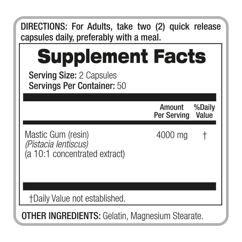 Lab - Mastic Gum - 100 Capsules.