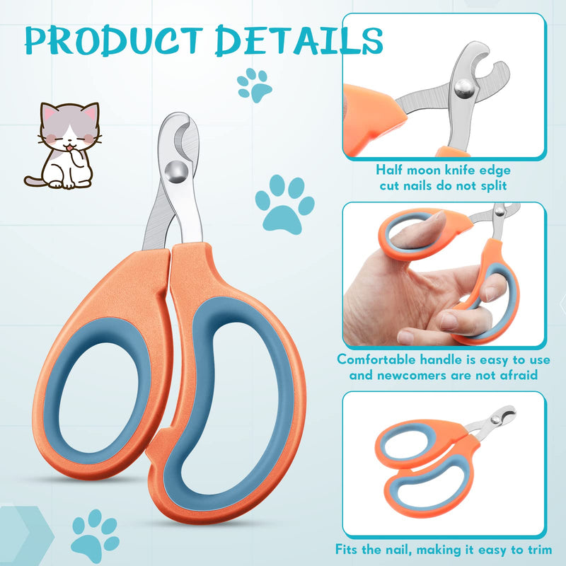 Therwen 24 Pcs Cat Nail Clipper Bulk Cat Nail Trimmer Kitten Claw Clippers Pet Nails Cutter Claw Care for Cats Kittens Bunny Puppy Rabbit Gatos Sharp Safer - BeesActive Australia