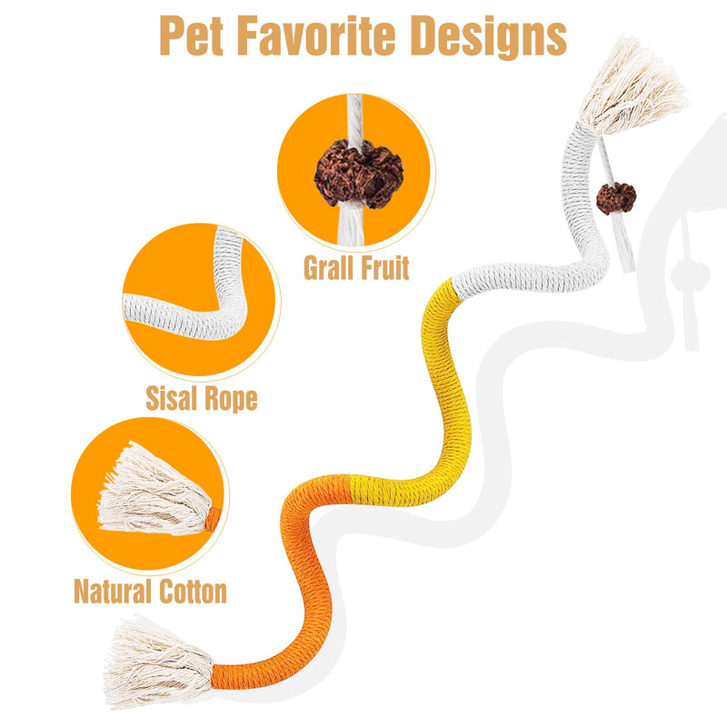 3 PCS Cat Chew Toy, Catnip Toys for Cats, 27.5in Cat Chew Toys for Teeth Cleaning, Kitten Teething Toys for Indoor Cats, Interactive Cat Toy for Indoor Cats - BeesActive Australia