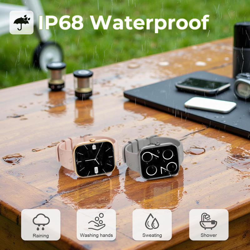 Fitness Tracker (Answer/Make Call)，Smart Watch 24/7 Heart Rate Spo2 Blood Pressure Monitor Sleep Tracker, 120 Sports Modes Pedometer Calorie Step Tracker, Waterproof Activity Tracker for Women Men