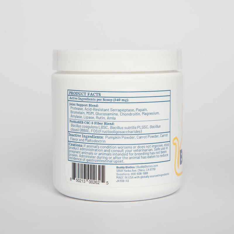 Joint + Hip Support Powder for Cats – Glucosamine, Chondroitin & MSM with Systemic Enzymes, Supports Mobility, Flexibility & Tissue Health, Easy Sprinkle-On Formula