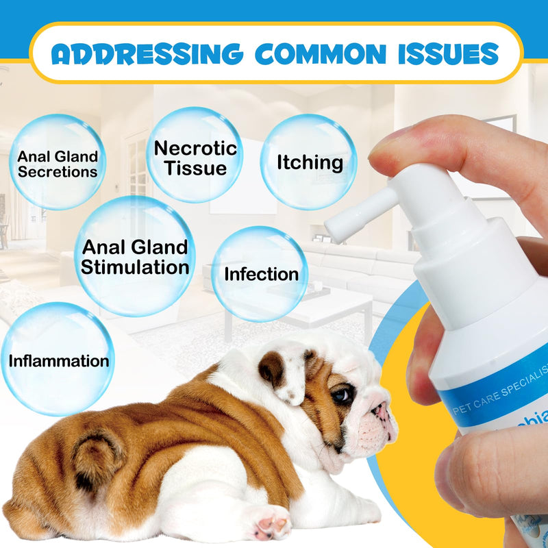 Dog Tail Area Comfort Spray - 240ml Soothing Skin Solution for Discomfort & Odor Control, Fast-Acting Formula Reduces Scooting, Safe for Pets - Daily Hygiene Care for Dogs & Cats