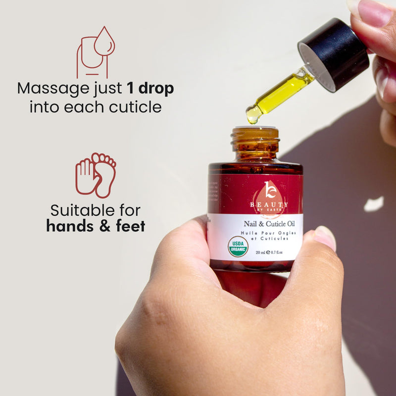 Organic Nail and Cuticle Oil - USA Made Nail Oil for Growth & Strength with Jojoba and Vitamin E, Repair for Damaged Nails & Cuticle Softener made with Natural Ingredients, Nails Care Products 0.7 Fl Oz (Pack of 1) - BeesActive Australia