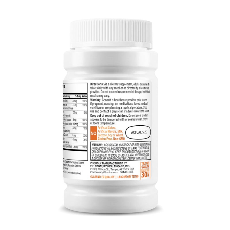 21st Century One Daily Women's Multivitamin Tablets, 100 Count | Complete Daily Multivitamin & Multimineral, Compare VS. One A Day® Women's, Women with 16 Essential Nutrients for Energy 100 Count (Pack of 1)