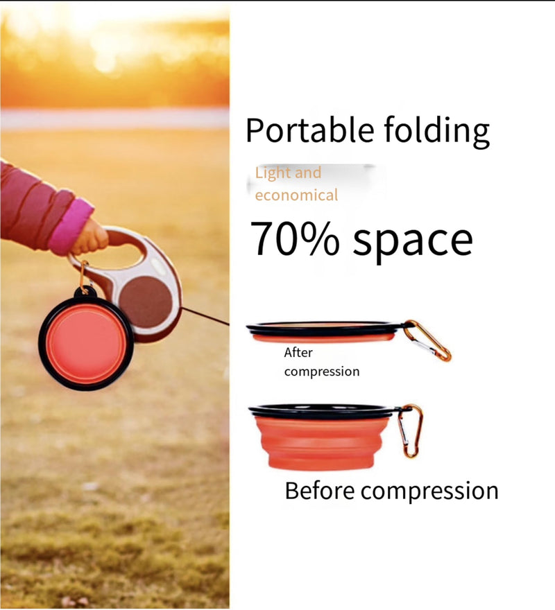 Dog Portable Water Bowl & Collapsible Dog Bowls for Travel Dog Cat Food Feeder with Carrying Handle(red) red - BeesActive Australia