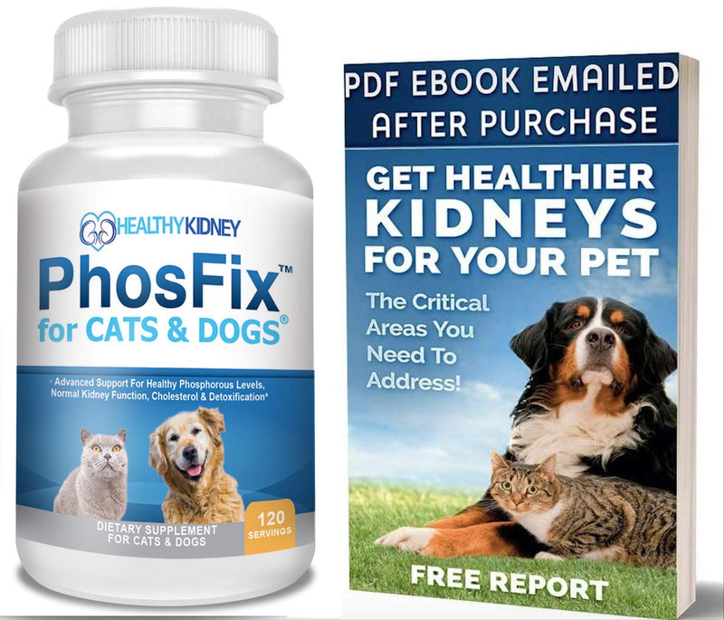 Kidney Restore Cats & Dogs and PhosFix Cats & Dogs 2 Pack Bundle Kidney Cleanse & Support Normal Kidney Function & Phosphorus Binding for Pets - BeesActive Australia