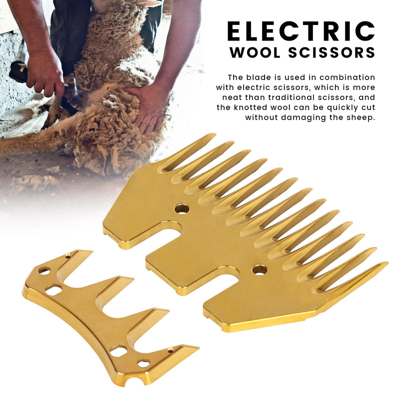 Sheep Shears Blades Sheep Clippers Replacement Blades for Electric Wool Comb Cutter Clipper Scissors Blade for Sheep Alpacas Goats and More (Straight 13-Tooth) Straight 13-tooth - BeesActive Australia