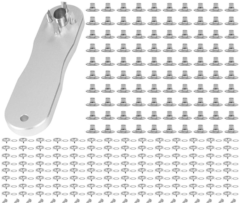 6mm Turnbutton Fastener Kit with Hand Tool Hole Punch for Boat Canopy Canvas Cover, Common Sense Fastener & Hole Cutter（20 PCS） - BeesActive Australia