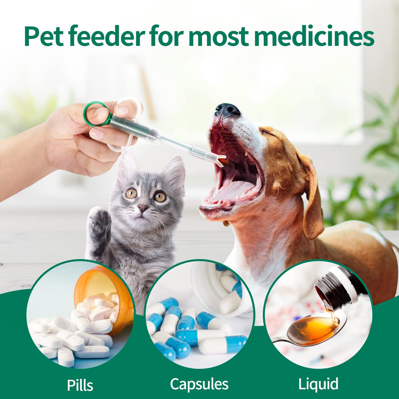 Tablet Feeder Tablet Divider Pet Medication Syringe Reusable Pet Pusher Syringe Tablet Dispenser for Cats Small Dogs - BeesActive Australia