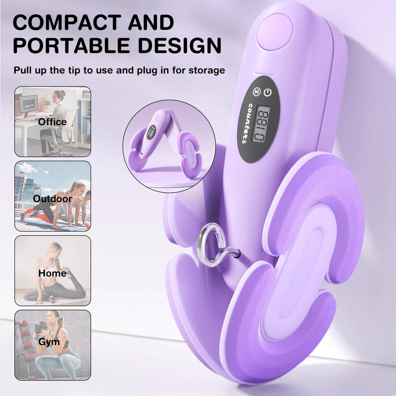 Thigh Master, Inner Thigh Exerciser, Thigh Master Thigh Exerciser for Women, Kegel Exerciser Pelvic Floor Muscle Exercise Devices, Thigh Exercise Equipment purple