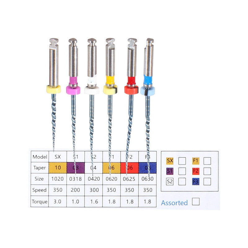 NSKI 30Pcs/ 5Pack Universal Endodontic Niti Rotary File Engine Tips 25mm
