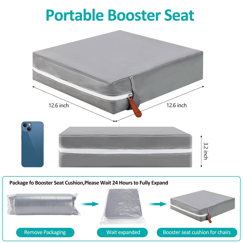 Toddler Booster Seat for Dining Table,Non-Slip Bottom Booster Seat for Table, Child/Kids/Baby Booster Seat for Dining Table with 2 Adjustable Strap Buckle,Portable Travel Booster Seat for Chair(Grey) Grey - BeesActive Australia