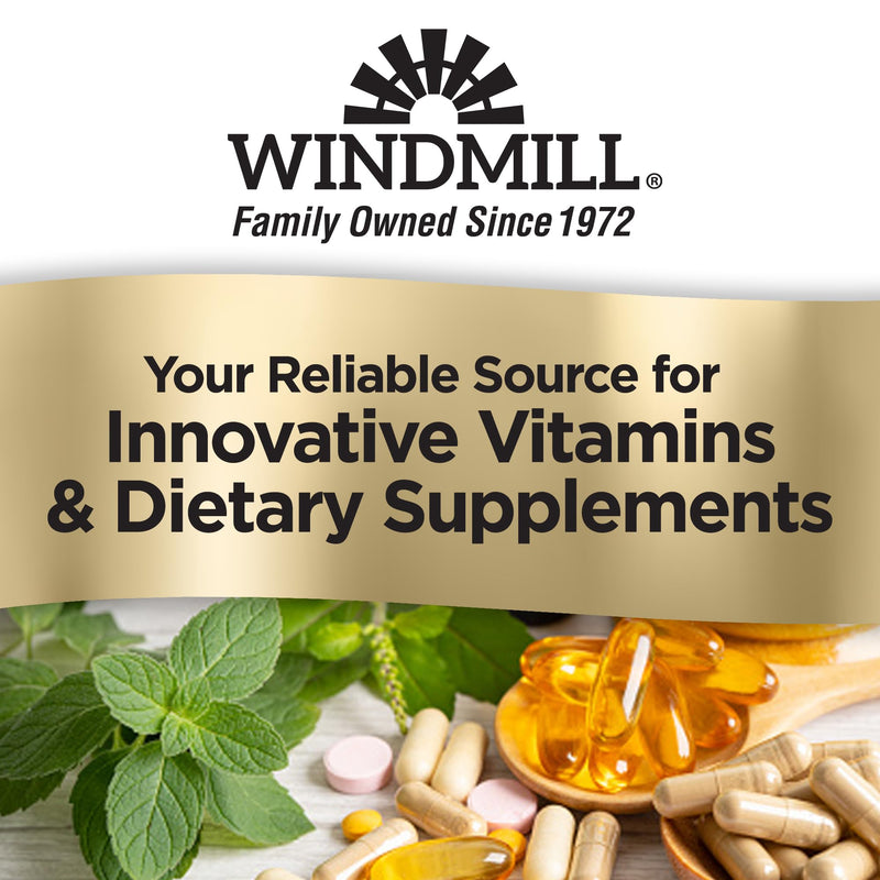Windmill Natural Vitamins B Complex (100% Daily Value), Boost Energy Production and Promote Metabolism, 100 Tablets, 100 Servings