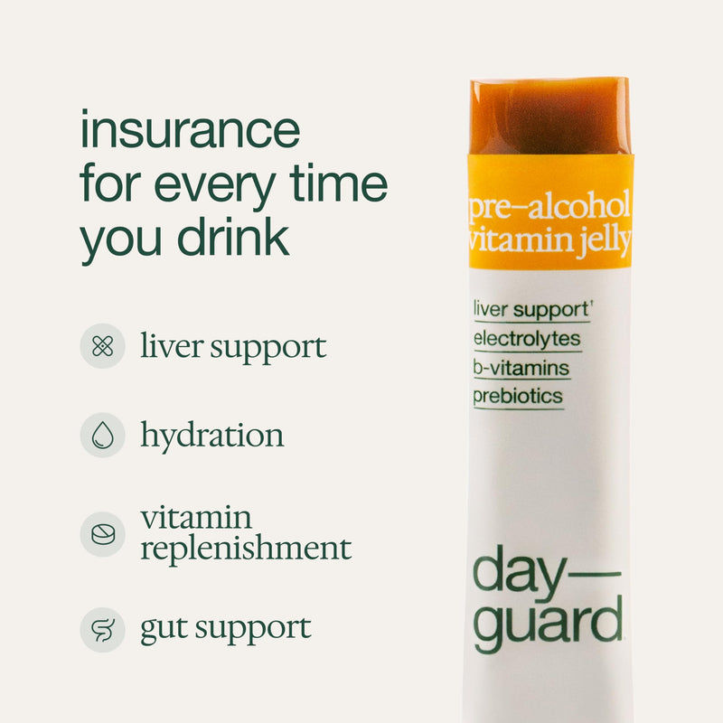 Day–Guard — Feel Better After Drinking, Wake Up Refreshed, Science-Backed, Doctor-Formulated Pre Drinking Jelly Gummies for Regret Prevention, Made in Korea, 10-Pack of 22g Sticks (Mango) Mango