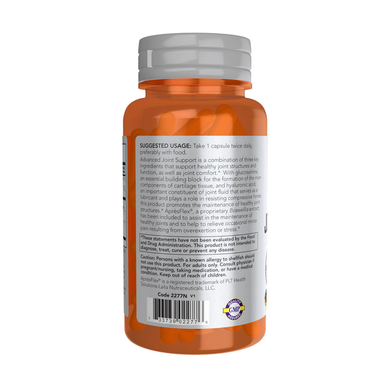 NOW Sports Nutrition, Advanced Joint Support, Glucosamine, Hyaluronic Acid, ApresFlex, 60 Capsules - BeesActive Australia