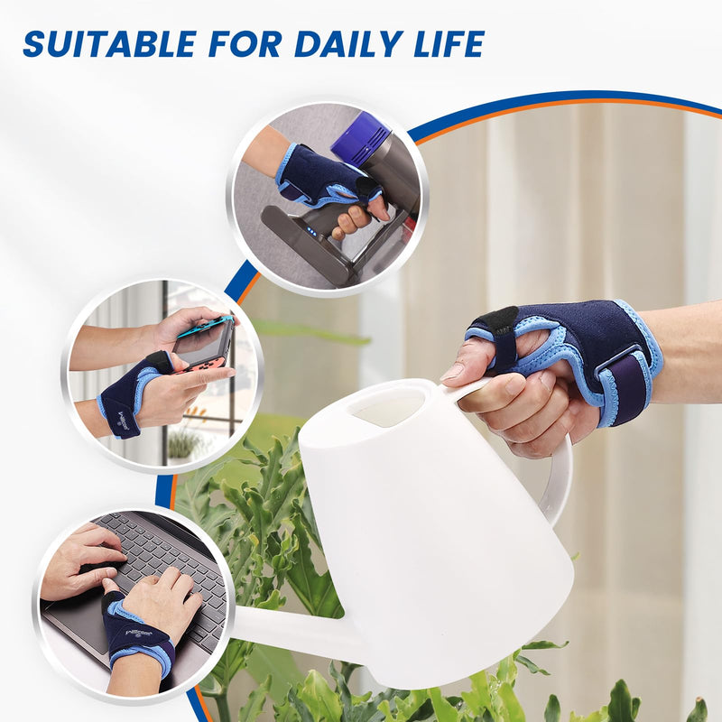 Thumb Brace for Arthritis Pain and Support, Spica Splint for De Quervain’s Tendonitis, Women and Men, Left or Right Hand (Medium,5.75-6.75 inch) Medium Plastic Insert Version