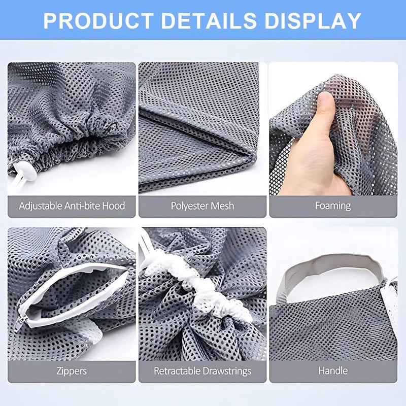 EORPAVU Cat Claw Care, Cat Claw Care, Adjustable Cat Bath Bag, Fixed Bag for Cats and Dogs, Bath Bag, Grooming Bag (20" x 12.5") - BeesActive Australia